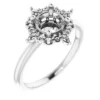 Round Engagement Ring Mounting Halo Style