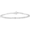 14K White 1 3-4 Lab-Grown Diamond Line Bracelet BRC902