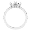 14K-White 5.2 mm Round Engagement Ring Mounting