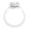 14K White 5.5 mm- Triangle Two-Stone Engagement Ring Mounting