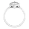 14K White 5.5 mm Triangle TwoStone Engagement Ring Mounting