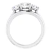 14K White 6.5 mm - Round Engagement Ring Mounting 126223