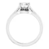 14K-White 6.5 mm Round Hidden Crown Solitaire Engagement Ring Mounting-124695