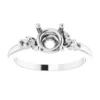 14K White 6.5mm Round .03 CTW Natural Diamond Semi-Set Engagement Ring Mounting124829