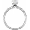 14K White 6.5mm Round 1-6 CTW Natural Diamond Semi-Set Engagement Ring 688910
