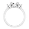 14K White 6.5mm Round Engagement Ring Mounting 126223