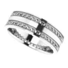 14K White-7-mm Double Row Accented Band Size 7.5-124096