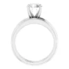 14K-White-7.4mm-Round Solitaire Engagement Ring Mounting 123213