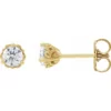 14K Yellow 1-5 CTW Natural Diamond Vintage-Inspired Earrings 88183