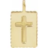 14K Yellow-18.1x15.8 mm Crucifix Pendant-R50024