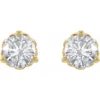 14K Yellow 3-8 CTW Natural Diamond Fleur-de-Lis Earrings-88185