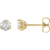 14K Yellow 3-8 CTW Natural Diamond Fleur-de-Lis Earrings 88185