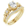 14K-Yellow-7x5mm Oval Engagement Ring Mounting-126375