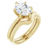 14K-Yellow-9x7mm Oval Solitaire Engagement Ring Mounting-127313
