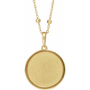 14K Yellow Artemis Coin 18-inch Necklace-88042
