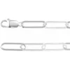 Sterling Silver Elongated Flat Link 18-inch Chain-CH1208