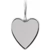 Sterling Silver Engravable Heart Pendant-88119