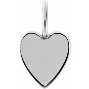 Sterling Silver Engravable Heart Pendant-88119