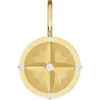 14K Yellow .03 CTW Natural Diamond Compass Charm-Pendant 88007
