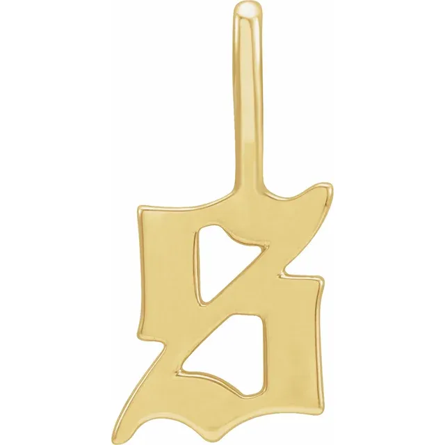 DIAMOND GOTHIC LETTER CHARMS